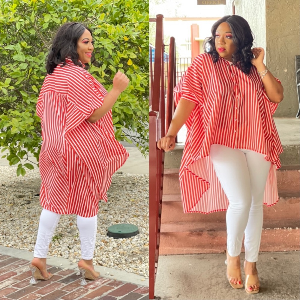 Oversized High Low Blouse